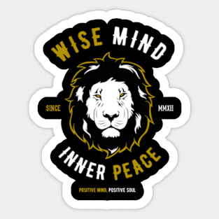 Leo - Wise Mind, Inner Peace Sticker